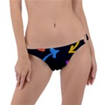 Colorful Arrows Kids Pointer Ring Detail Bikini Bottoms