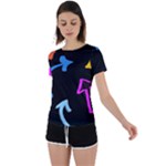 Colorful Arrows Kids Pointer Back Circle Cutout Sports T-Shirt