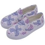 Boho Bohemian Flower Beige Brown Kids  Canvas Slip Ons