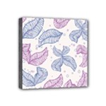 Leaves Line Art Background Mini Canvas 4  x 4  (Stretched)
