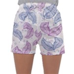 Leaves Line Art Background Sleepwear Shorts