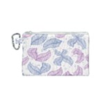 Leaves Line Art Background Canvas Cosmetic Bag (Small)