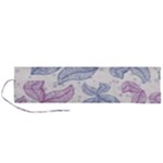 Leaves Line Art Background Roll Up Canvas Pencil Holder (L)