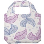 Leaves Line Art Background Foldable Grocery Recycle Bag