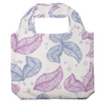 Leaves Line Art Background Premium Foldable Grocery Recycle Bag