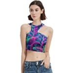 Spring Flower Neon Wallpaper Cut Out Top