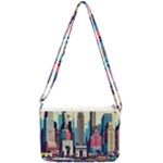 Skyscrapers City Usa Double Gusset Crossbody Bag