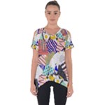 Digital Paper Scrapbooking Abstract Cut Out Side Drop T-Shirt