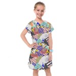 Digital Paper Scrapbooking Abstract Kids  Drop Waist Dress