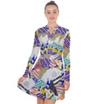 Digital Paper Scrapbooking Abstract Long Sleeve Panel Dress