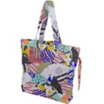 Digital Paper Scrapbooking Abstract Drawstring Tote Bag