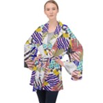Digital Paper Scrapbooking Abstract Long Sleeve Velvet Kimono 
