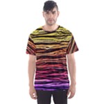 Rainbow Wood Digital Paper Pattern Men s Sport Mesh T-Shirt