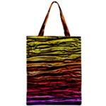 Rainbow Wood Digital Paper Pattern Zipper Classic Tote Bag