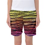 Rainbow Wood Digital Paper Pattern Women s Basketball Shorts