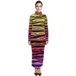 Rainbow Wood Digital Paper Pattern Turtleneck Maxi Dress