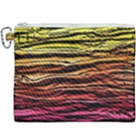 Rainbow Wood Digital Paper Pattern Canvas Cosmetic Bag (XXXL)