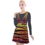 Rainbow Wood Digital Paper Pattern Plunge Pinafore Velour Dress