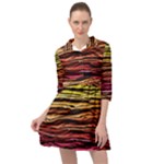 Rainbow Wood Digital Paper Pattern Mini Skater Shirt Dress