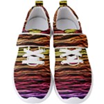 Rainbow Wood Digital Paper Pattern Men s Velcro Strap Shoes