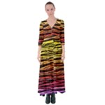 Rainbow Wood Digital Paper Pattern Button Up Maxi Dress