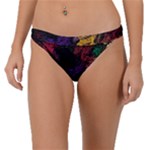 Floral Patter Flowers Floral Drawing Band Bikini Bottoms
