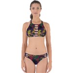 Floral Patter Flowers Floral Drawing Perfectly Cut Out Bikini Set
