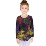 Floral Patter Flowers Floral Drawing Kids  Long Sleeve T-Shirt