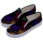 Floral Patter Flowers Floral Drawing Kids  Canvas Slip Ons