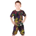 Floral Patter Flowers Floral Drawing Kids  T-Shirt and Shorts Set