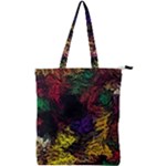 Floral Patter Flowers Floral Drawing Double Zip Up Tote Bag