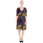 Abstract Painting Colorful Wrap Up Cocktail Dress