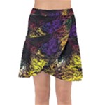 Abstract Painting Colorful Wrap Front Skirt