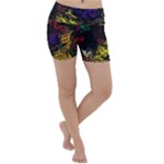 Abstract Painting Colorful Lightweight Velour Yoga Shorts