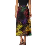Floral Patter Flowers Floral Drawing Classic Midi Chiffon Skirt
