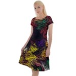 Abstract Painting Colorful Classic Short Sleeve Dress