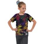 Abstract Painting Colorful Kids  Mesh Piece T-Shirt