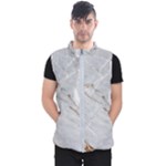 Gray Light Marble Stone Texture Background Men s Puffer Vest