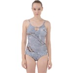 Gray Light Marble Stone Texture Background Cut Out Top Tankini Set