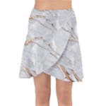 Gray Light Marble Stone Texture Background Wrap Front Skirt