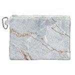 Gray Light Marble Stone Texture Background Canvas Cosmetic Bag (XL)