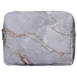 Gray Light Marble Stone Texture Background Make Up Pouch (Large)