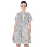 Gray Light Marble Stone Texture Background Sailor Dress