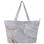 Gray Light Marble Stone Texture Background Full Print Shoulder Bag