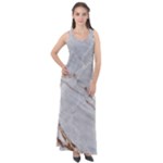 Gray Light Marble Stone Texture Background Sleeveless Velour Maxi Dress