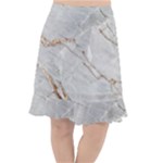 Gray Light Marble Stone Texture Background Fishtail Chiffon Skirt
