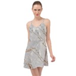 Gray Light Marble Stone Texture Background Summer Time Chiffon Dress