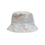 Gray Light Marble Stone Texture Background Bucket Hat (Kids)