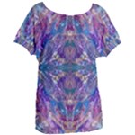 Cobalt arabesque Women s Oversized T-Shirt