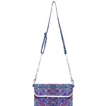 Cobalt arabesque Mini Crossbody Handbag